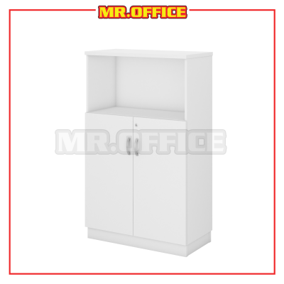 MR OFFICE : Q-YOD13-WH SEMI SWINGING DOOR MEDIUM CABINET