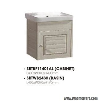 SRTBF11401 + SRTWB2430 Kabinet Sinki Basuh Sedia Dibuat Bilik Mandi / Tandas Carta Pilihan Warna Corak