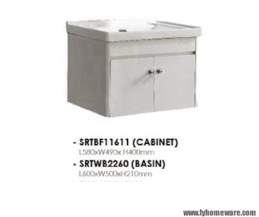 STRBF 11611 + SRTGB 2260 Kabinet Sinki Basuh Sedia Dibuat Bilik Mandi / Tandas Carta Pilihan Warna Corak