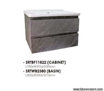 STRBF 11822 + SRTGB 2280 Kabinet Sinki Basuh Sedia Dibuat Bilik Mandi / Tandas Carta Pilihan Warna Corak