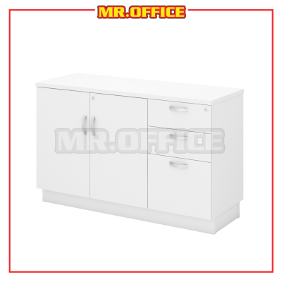 MR OFFICE :Q-YDP7123-WH SWINGING DOOR + FIXED PEDESTAL 2D1F