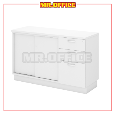 MR OFFICE : Q-YSP7123-WH SLIDING DOOR + FIXED PEDESTAL 2D1F