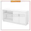 MR OFFICE : HARMONY SERIES OPEN SHELF + SWINGING DOOR LOW CABINET H-SERIES WOODEN PEDESTALS & CABINETS