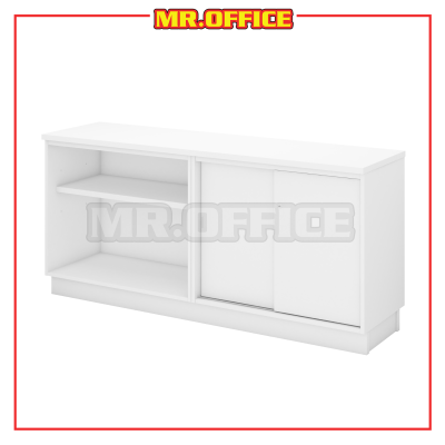 MR OFFICE : HARMONY SERIES OPEN SHELF + SLIDING DOOR LOW CABINET