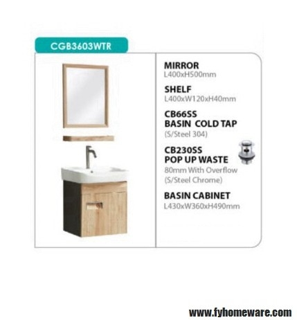 CGB3603WTR Ready Made Wash Basin Cabinet With Mirror Bathroom / Washroom Choose Sample / Pattern Chart