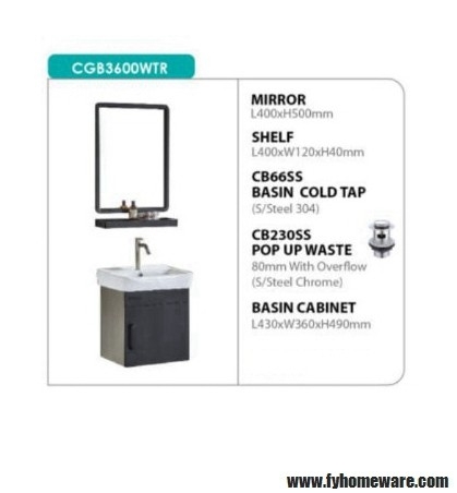 CGB3600WTR Ready Made Wash Basin Cabinet With Mirror Bathroom / Washroom Choose Sample / Pattern Chart