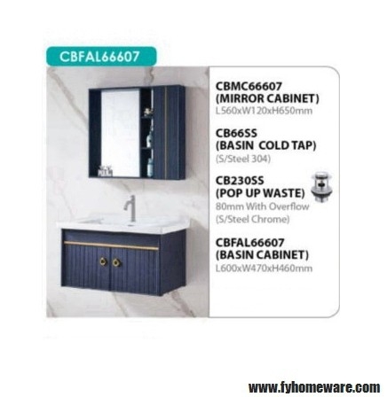 CBFAL66607 Ready Made Wash Basin Cabinet With Mirror Bathroom / Washroom Choose Sample / Pattern Chart