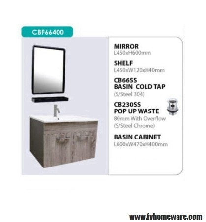 CBFAL66400 Ready Made Wash Basin Cabinet With Mirror Bathroom / Washroom Choose Sample / Pattern Chart