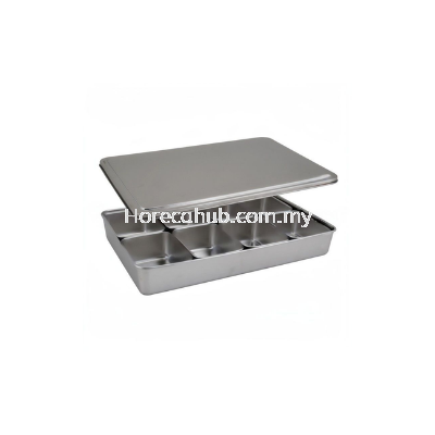 QWARE 8 COMPARTMENT STAINLESS STEEL JAPANESE CONDIMENT BOX 171008 45CM