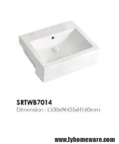 SRTWB7014 Sinki Basuh Bilik Mandi / Tandas Carta Pilihan Warna Corak