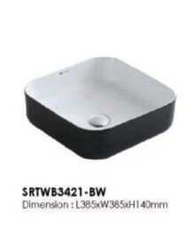 SRTWB3421-BW Basin Jenis Seni Bilik Mandi / Tandas Carta Pilihan Warna Corak