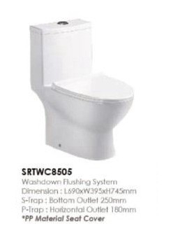 SRTWC 8505 Water Closet Series Bathroom / Washroom Choose Sample / Pattern Chart