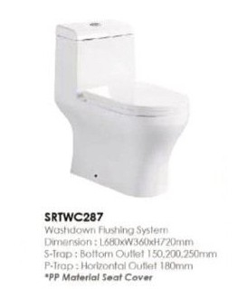 SRTWC 287 Water Closet Series Bathroom / Washroom Choose Sample / Pattern Chart