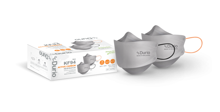 Durio 904 KF94 Active Carbon Respirator - 40pcs