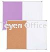 DUAL BOARD - ALUMINIUM FRAME NOTICE BOARD WHITEBOARD