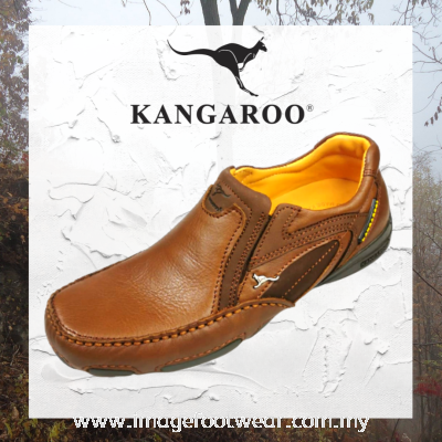 KANGAROO Full Leather Men Shoe- LM-9673- BROWN Colour