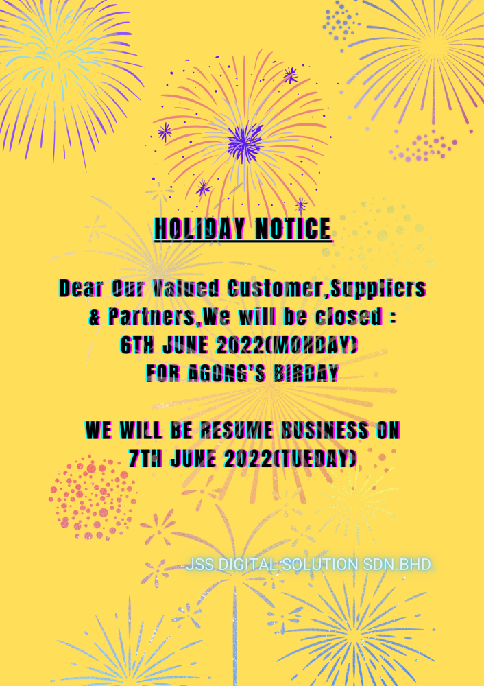 Holiday Notice - Agong's Birthday