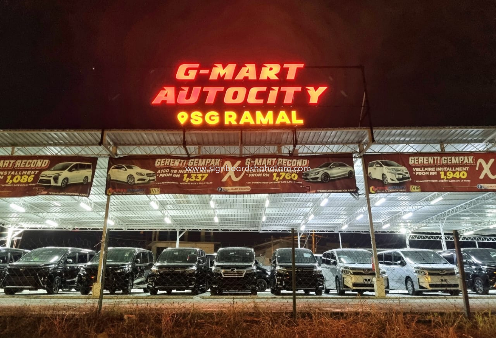 G- mart Kajang - 3D LED Conceal Box Up Signboard 