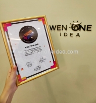 Certificate with Gold Frame