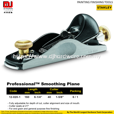 STANLEY PAINTING FINISHING TOOLS PROFESSIONAL SMOOTHING PLANE 40MM X 160MM 120201 (CL)