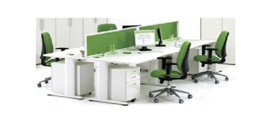 Workstation furniture with metal leg