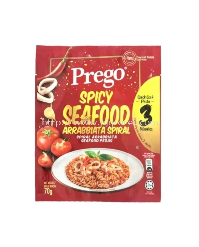 PREGO SPICY SEAFOOD ARRABBIATA SPIRAL 70GM