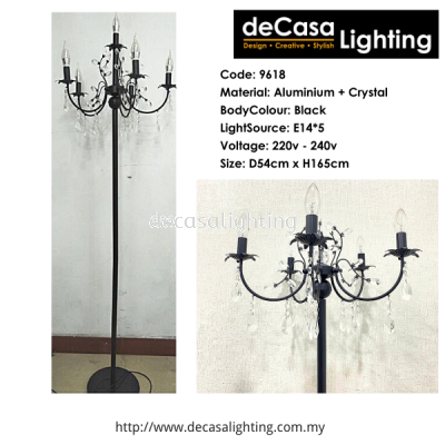 Vintage Style Crystal Floor lamp (9618)