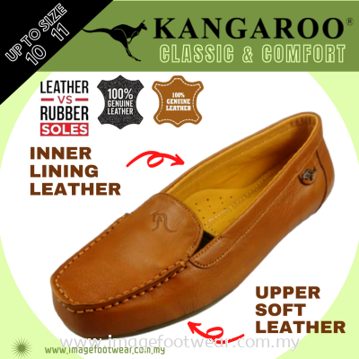 KANGAROO Full Leather Ladies Shoes- KL-5022- LIGHT BROWN Colour