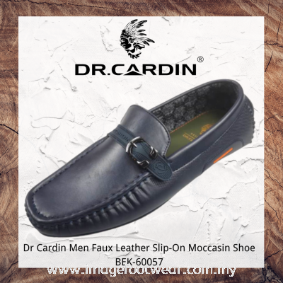 Dr Cardin Men Faux Leather Slip-On Moccasin BEK-60057 NAVY Colour