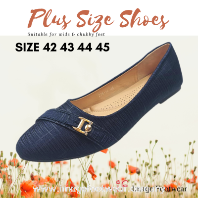 PlusSize Women Flat Shoes- PS-218-10 BLUE Colour