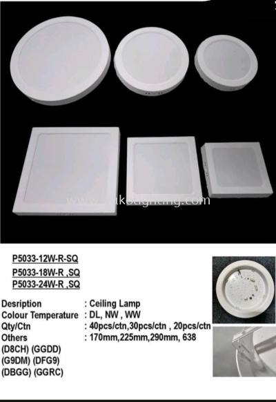 TCWD 12W, 18W,24W (3000K,4000K,6000K)