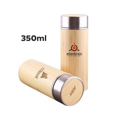 Mini Bamboo Premium Stainless Steel Thermos - M 1063