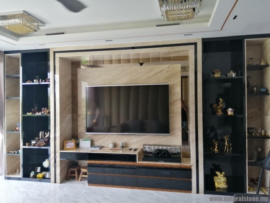 Dino Beige Feature Wall TV