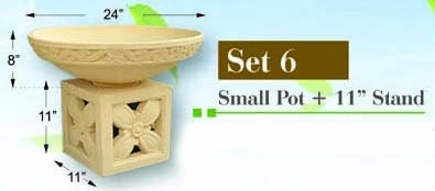 Bali Pot - Set 6 Bali Pot Gardening Art & Landscape Choose Sample / Pattern Chart