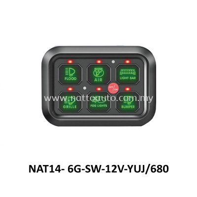 6 WAY PANEL SWITCH WITH LED