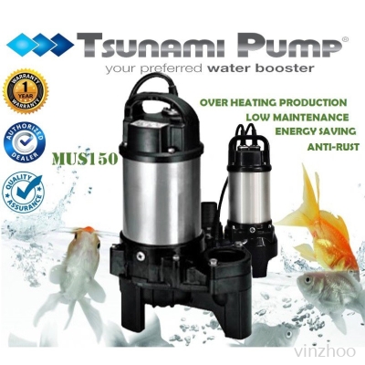 MUS150 TSUNAMI MULTIPURPOSE KOI FISH POND SUBMERSIBLE WATER PUMP MUS150-150W, pam kolam, fish pond