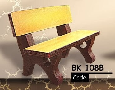 Timber Style Garden Concrete Bench - BK 108B