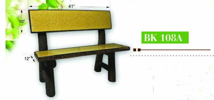 Artificial Tree Stump Style Garden Concrete Bench  - BK 108A