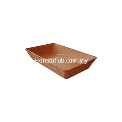 QWARE JD RECTANGULAR CAKE CADDY (BROWN) JD-P2208-BR 53CM