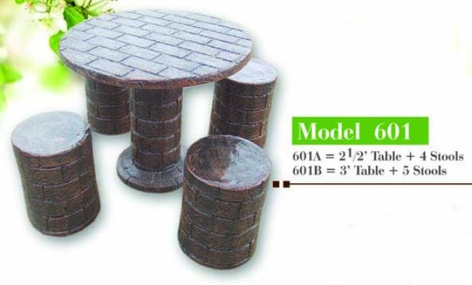 Set Meja Konkrit Landskap - Model 601