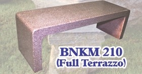 Full Terrazzo Concrete Bench - BNKM 210 Garden Concrete Bench Gardening Art & Landscape Choose Sample / Pattern Chart