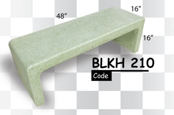 Full Terrazzo Concrete Bench - BLKH 210   