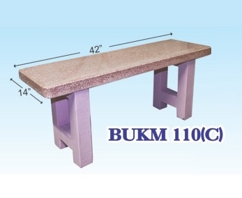 Terrazzo Slab Concrete Bench - BUKM 110 (C)