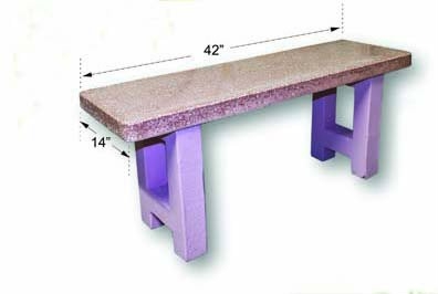 Terrazzo Slab Concrete Bench - BUK 110