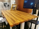 REAL TROPICAL WOOD TOP Auto Adjustable Table Slab Solid Wood-Table Slab