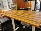 REAL TROPICAL WOOD TOP Auto Adjustable Table Slab Solid Wood-Table Slab