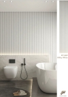 FP1009 MILKY WHITE Collection 1 Fluted Panel Wall Panel