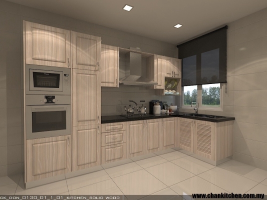 Solid Wood Kitchen Cabinet Sample Design K19