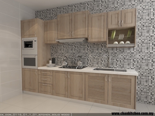 Solid Wood Kitchen Cabinet Sample Design K17