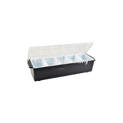 QWARE JD 5 COMPARTMENT CONDIMENT HOLDER JD-B5B 50CM